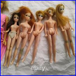 Vintage Lot Of Barbies And Other Dolls MARLO For Parts As Is