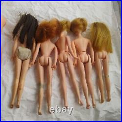 Vintage Lot Of Barbies And Other Dolls MARLO For Parts As Is