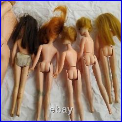 Vintage Lot Of Barbies And Other Dolls MARLO For Parts As Is