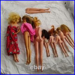 Vintage Lot Of Barbies And Other Dolls MARLO For Parts As Is