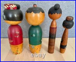 Vintage Lot of 22 Wooden Japanese Kokeshi Dolls Bobble Heads Traditional Modern Vintage Lot of 22 Wooden Japanese Kokeshi Dolls Bobble Heads Traditional Modern