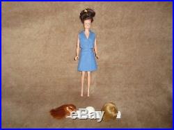 Vintage MATTEL BARBIE Midge Wig Japan Doll With 3 wigs on stand