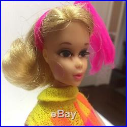 Vintage MOD Mattel Barbie Jamie Walking/TNT Doll Platinum HairRAREVibrantMINT
