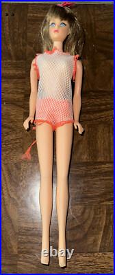 Vintage MOD TNT Barbie Doll Twist and Turn Waist Brunette Japan Swimsuit