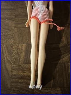 Vintage MOD TNT Barbie Doll Twist and Turn Waist Brunette Japan Swimsuit