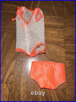 Vintage MOD TNT Barbie Doll Twist and Turn Waist Brunette Japan Swimsuit