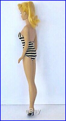 Vintage Mattel 1960 Blond Ponytail Barbie 4 Original Doll Stock 850 Japan