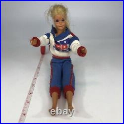 Vintage Mattel 1966 Barbie Doll Made in Japan in USA Red White & Blue Sweater
