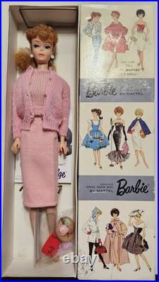 Vintage Mattel #6 Ponytail Barbie In 1963 Dressed Doll Box Knitting Pretty #957