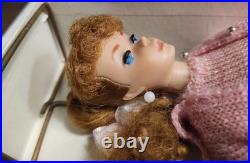 Vintage Mattel #6 Ponytail Barbie In 1963 Dressed Doll Box Knitting Pretty #957