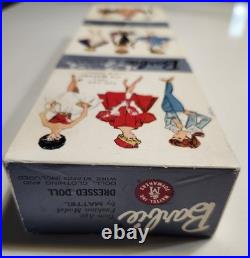 Vintage Mattel #6 Ponytail Barbie In 1963 Dressed Doll Box Knitting Pretty #957