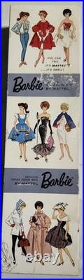 Vintage Mattel #6 Ponytail Barbie In 1963 Dressed Doll Box Knitting Pretty #957