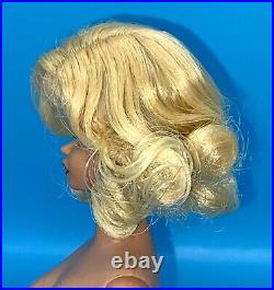 Vintage Mattel Barbie Doll Side Part American Girl Platinum Blonde Wig FQ