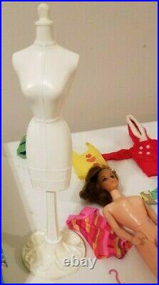 Vintage Mattel Barbie Doll lot. Clothes, Accessories Francie Twist & Turn