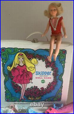 Vintage Mattel Barbie's Little Sister Skipper 9 Inch Doll Clothes Case Preowned