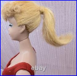 Vintage Mattel Blonde Ponytail #5 Barbie Restored Lips/ Brows, Please read