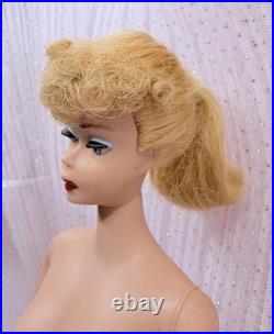 Vintage Mattel Blonde Ponytail #5 Barbie Restored Lips/ Brows, Please read