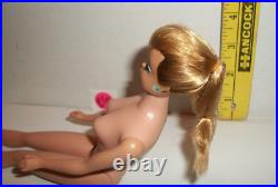 Vintage Mattel Blonde Swirl Ponytail Barbie Doll & Clone Swimsuit 1960s Tlc E6