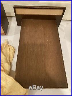 Vintage Mattel Modern Wooden Doll Furniture Bed Table Chairs Couch (some TLC)