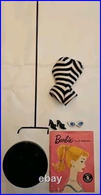 Vintage Mattel ORIGINAL 1959 #3 Ponytail Barbie Doll #850 Teeanage Fashion WithBOX