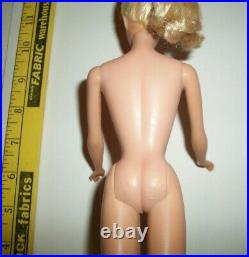 Vintage Mattel Platinum Blonde Swirl Ponytail Barbie Doll & #923 Swimsuit 1960s