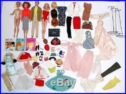 Vintage Mattel Ponytail Barbie Ken Midge Japan Original Clothes Books Lot 75 pc