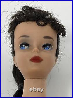 Vintage Mattel RAVEN Black PONYTAIL Hair BARBIE DOLL Poodle Bangs