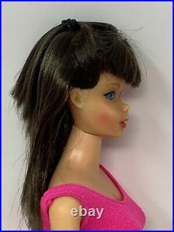 Vintage Mattel Standard Body Pink Skin Barbie Doll #1190 Dark BRUNETTE & Bikini