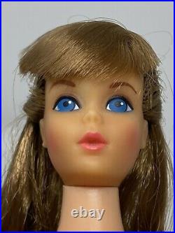 Vintage Mattel Standard Body Pink Skin Barbie Doll #1190 Summer Sand Center Eyes