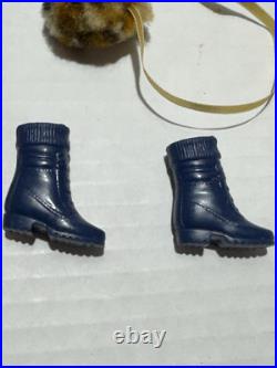 Vintage Mattel Twist'n Turn Barbie Doll 1966 Japan Sand Ash Blonde Denim Dress