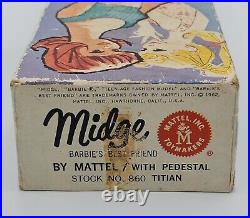 Vintage Midge 1962 Barbie by Mattel #860 In Original Box Made in Japan