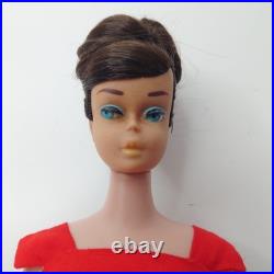 Vintage Midge Barbie Doll 1962 Mattel Brunette with Red Sheath Dress & Cape