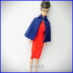 Vintage Midge Barbie Doll 1962 Mattel Brunette with Red Sheath Dress & Cape