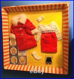 Vintage Mod 1967 Barbie Skipper Skooter Velvet N Lace Outfit TNT Era NRFB Japan