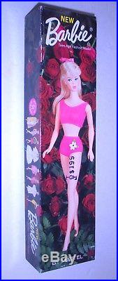 Vintage Mod 1967 Lt. Brunette Standard Barbie 1190 TNT Era NRFB Japan Mint