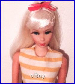 Vintage Mod 1967 Platinum Blonde Twist N Turn TNT Barbie 1160 Japan Mint