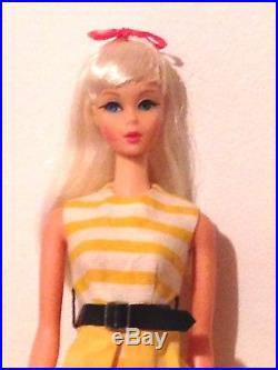 Vintage Mod 1967 Platinum Blonde Twist N Turn TNT Barbie 1160 Japan Mint