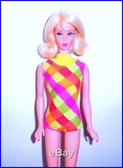 Vintage Mod 1969 Pale Blonde Twist N Turn TNT Marlo Flip Barbie 1160 Japan Mint