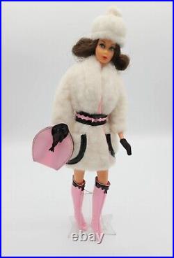 Vintage Mod Barbie Marlo Flip withX Stand & #1467 Lamb N Leather