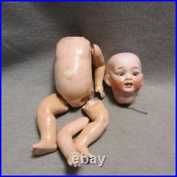 Vintage Morimura Japan Bisque Head Baby Doll Comp Body RESTRING 16 Sleep Eyes