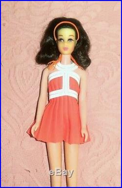 Vintage No Bangs Francie Barbie Doll 1966 Made In Japan Brunette