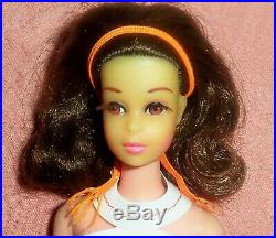 Vintage No Bangs Francie Barbie Doll 1966 Made In Japan Brunette