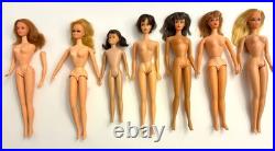 Vintage Nude Barbies and Barbie family members Lot from the 1960s and 1970s