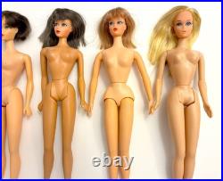 Vintage Nude Barbies and Barbie family members Lot from the 1960s and 1970s