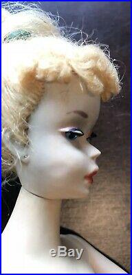 Vintage Number 3 Ponytail Barbie Blonde Brown Eye Shadow NO RETOUCHES 1960