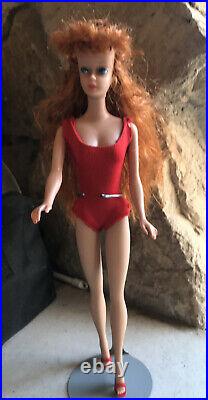 Vintage Number 5/6 Ponytail Barbie, Reroot, OSS, Stand, Barbie Body