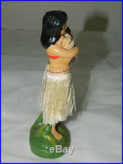 Vintage OLD JAPAN Hawaiian Hula bobble nodder girl doll figurine made in Japan