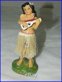 Vintage OLD JAPAN Hawaiian Hula bobble nodder girl doll figurine made in Japan