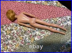 Vintage Original 1958 Blonde Bubble Cut Midge Barbie Doll With Blue Eyes Japan