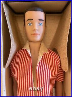 Vintage Original 1961 Ken Doll #750 PH Swim Suit Red Striped Outfit Complete